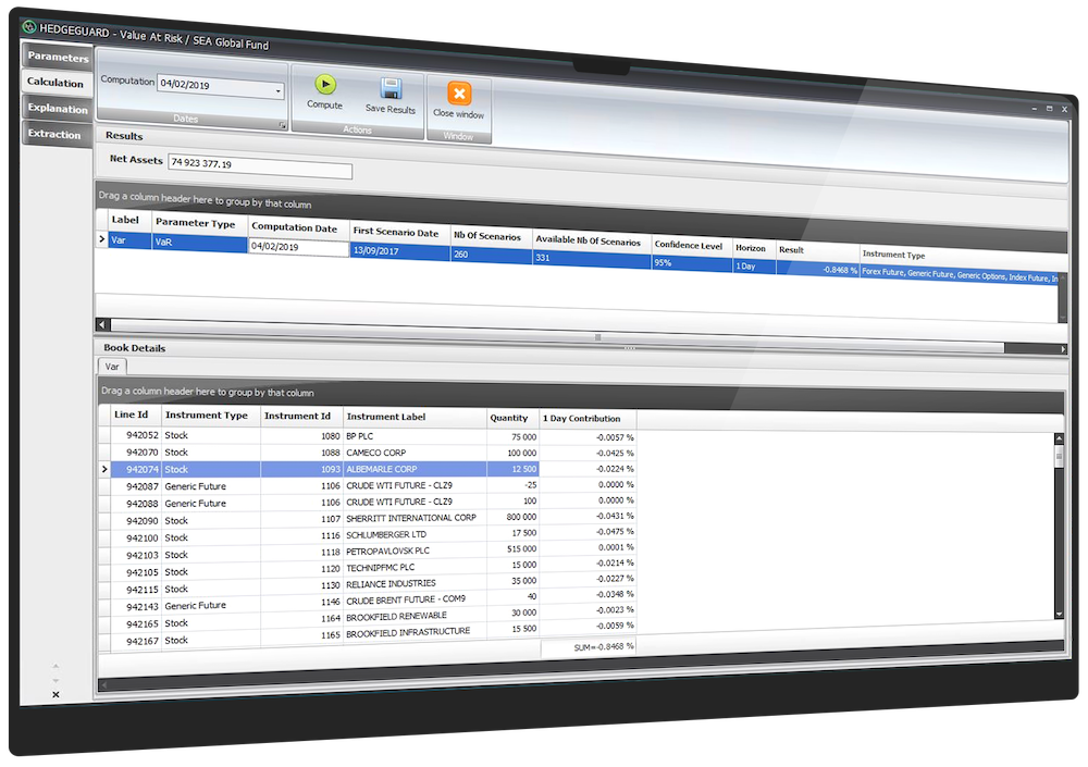 HedgeGuard's risk and compliance module